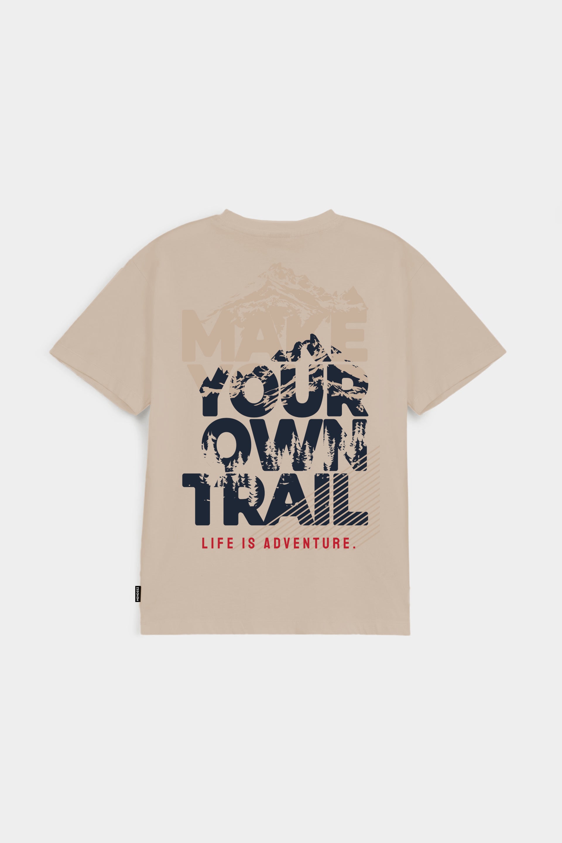 Printed Graphic Tee - Cream - Mendeez