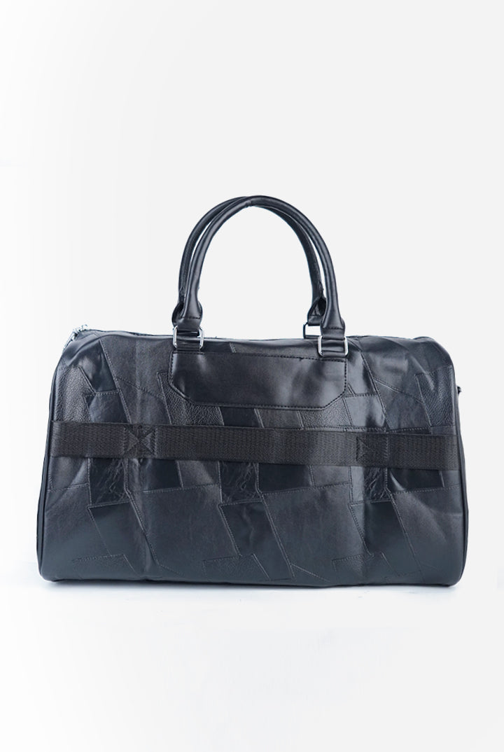 Patchwork Duffle Bag - Black-3-MENDEEZ