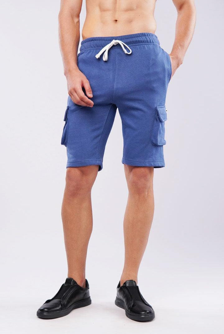 Terry Cargo Shorts - Ocean Blue - Mendeez