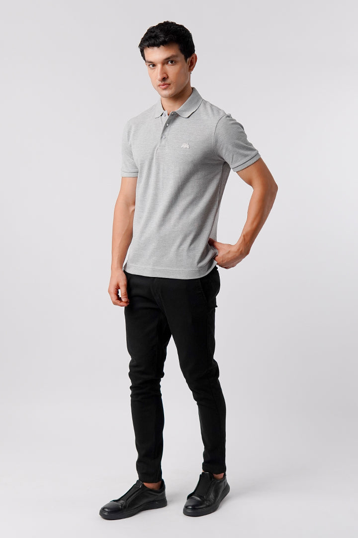 Regular Fit Polo Shirt - Heather Grey - Mendeez