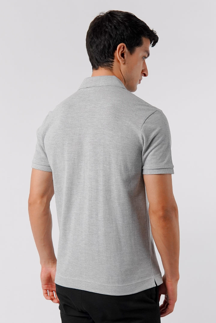 Regular Fit Polo Shirt - Heather Grey - Mendeez