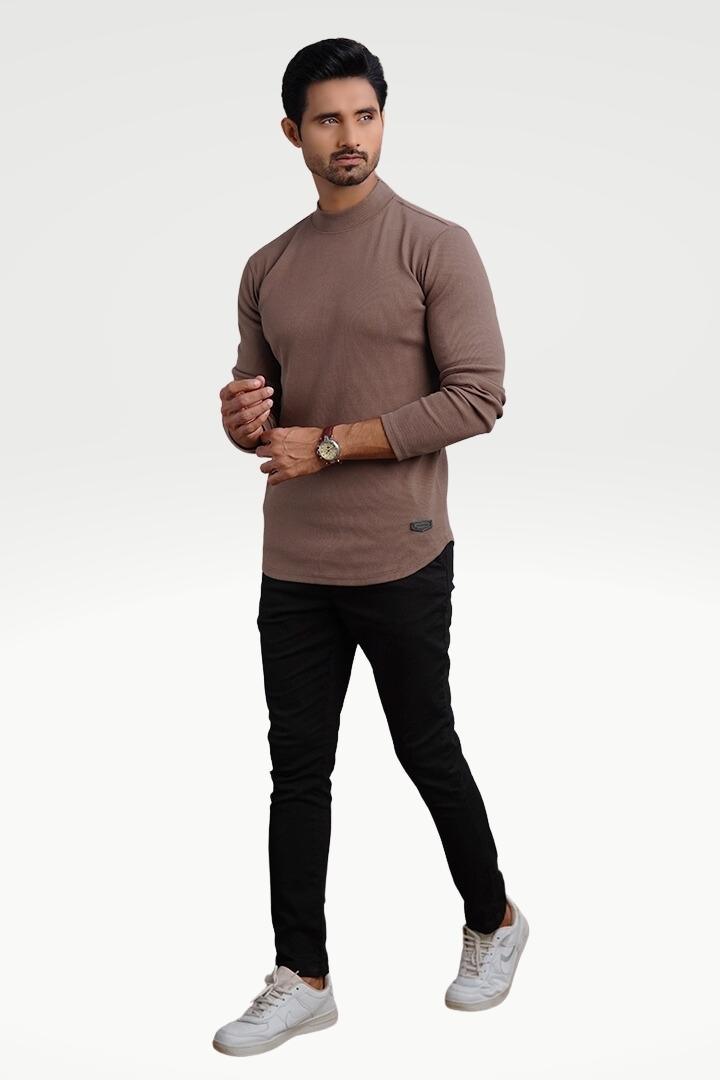 Pink Cocoa Mock Neck Sweatshirt - Mendeez PK