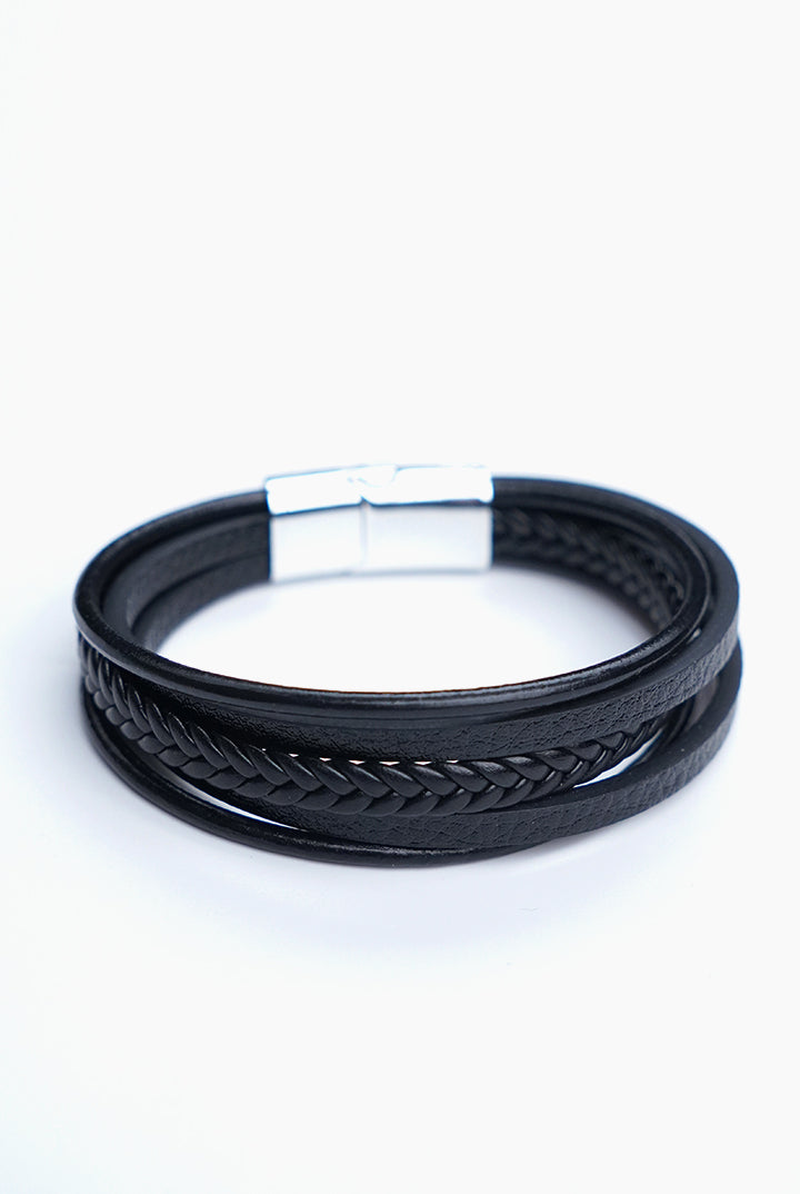 Multi-Strand Classic Black Bracelet-5-MENDEEZ