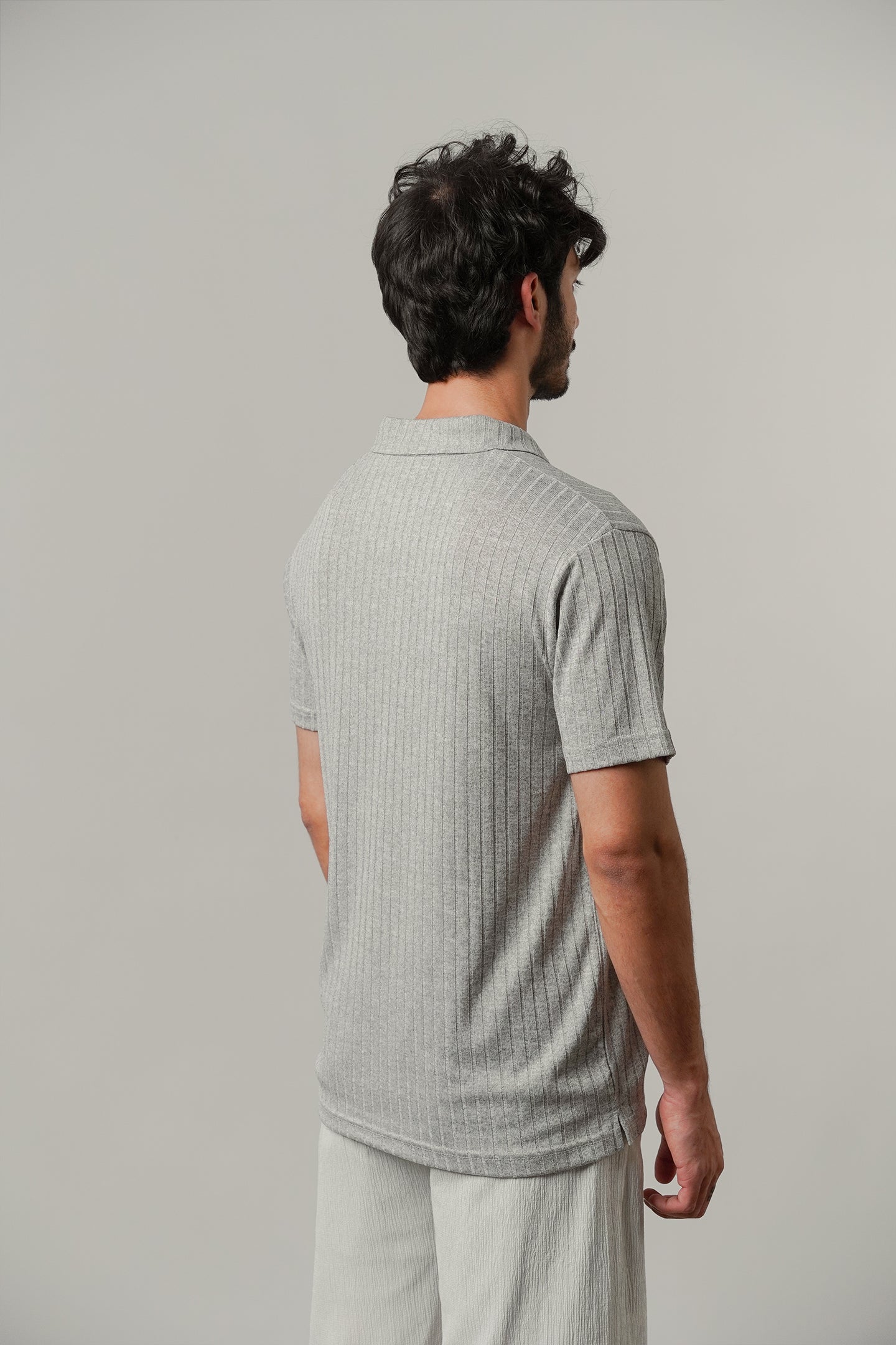 Johnny Collar Polo - Heather Grey - Mendeez