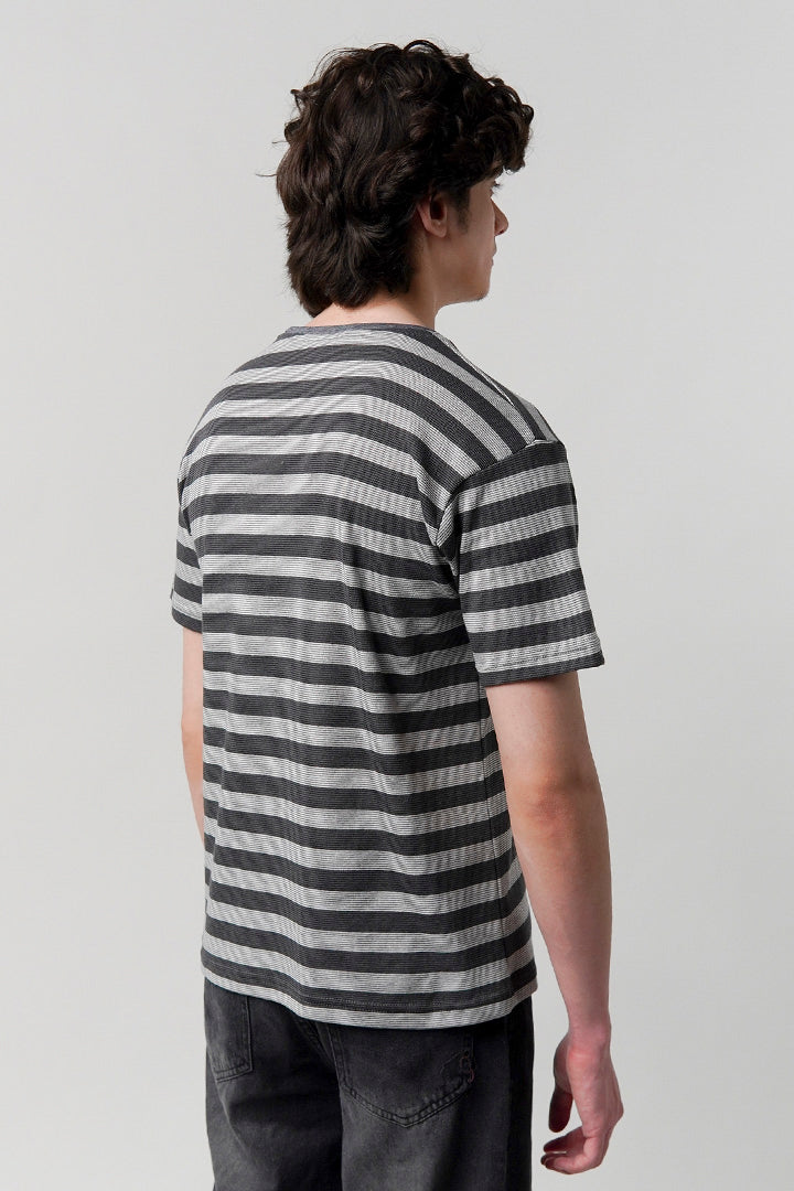 Striped T-Shirt - Grey - Mendeez