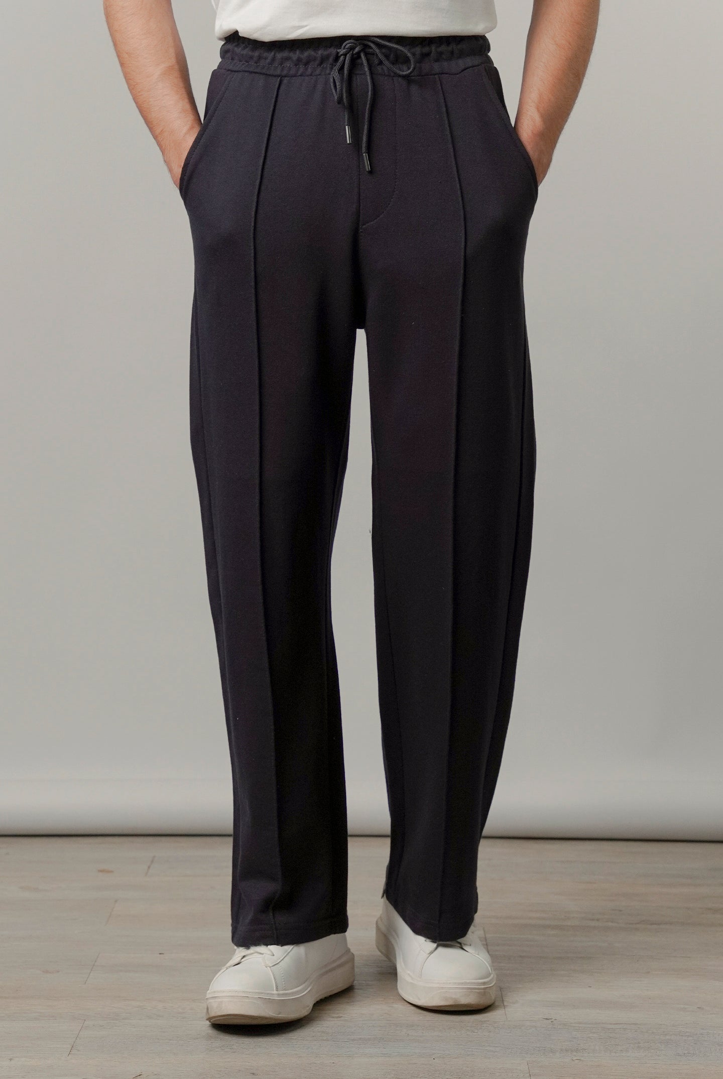 Pintex Jogger Pants - Navy Blue - Mendeez