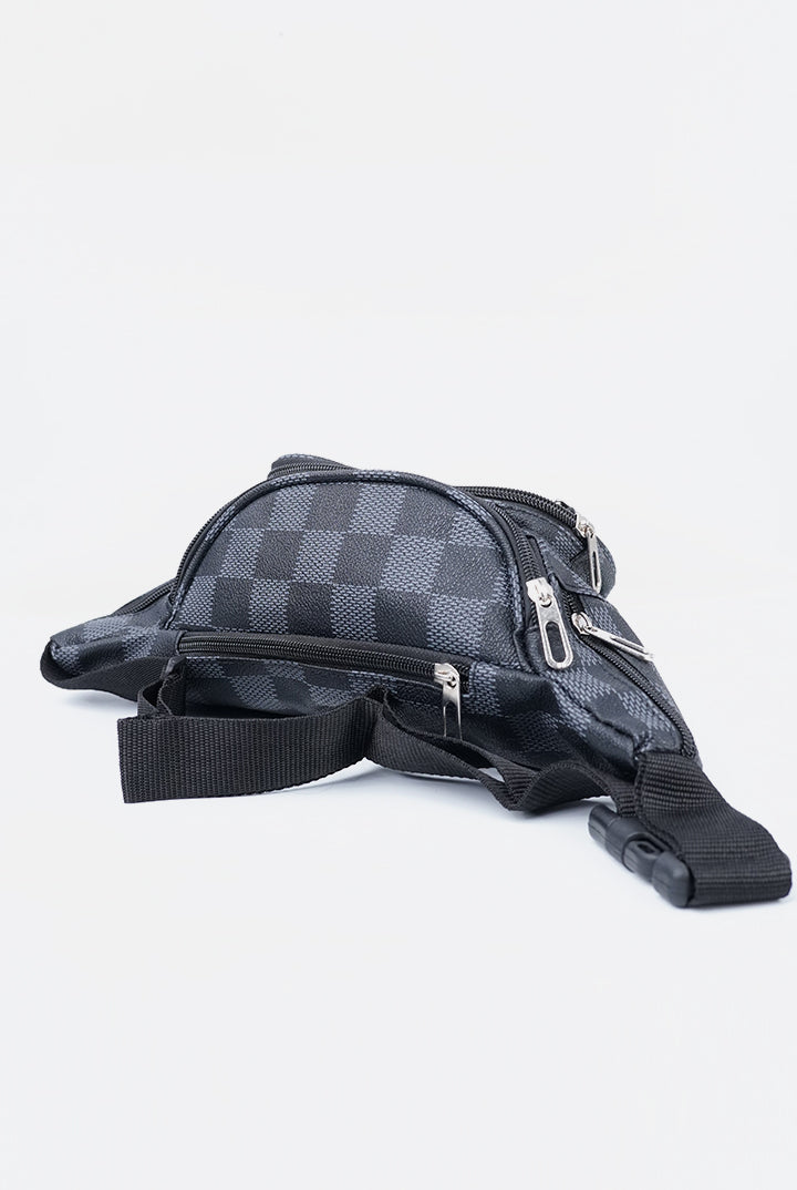 Leather Waist Bag - Grey - Mendeez
