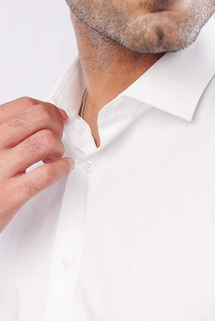 Plain Shirt - White - Mendeez