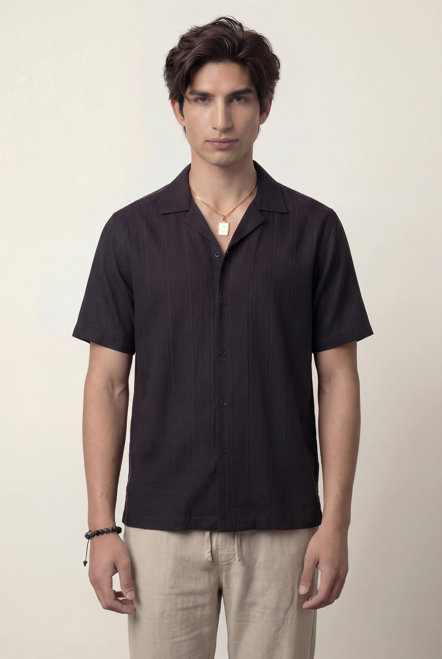 Cuban Shirt - Black - Mendeez