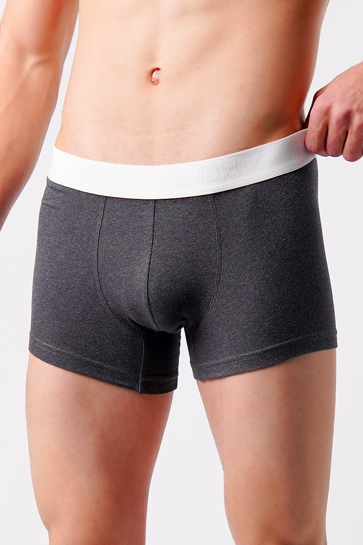 Boxer Trunks - Beige, Charcoal Grey & Sage Green Pack Of 3 - Mendeez