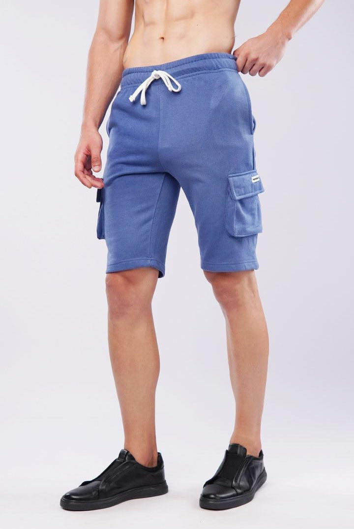 Terry Cargo Shorts - Ocean Blue - Mendeez