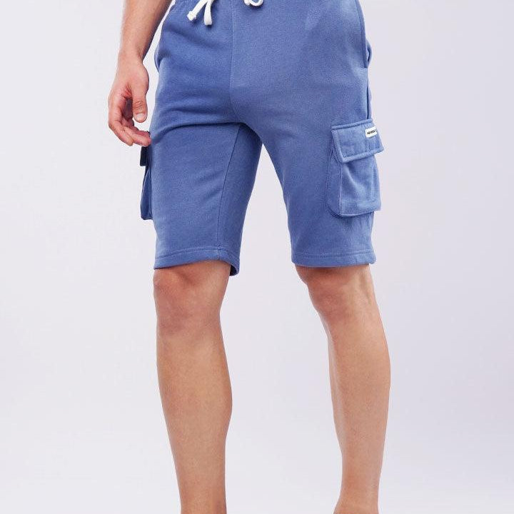 Terry Cargo Shorts - Ocean Blue - Mendeez