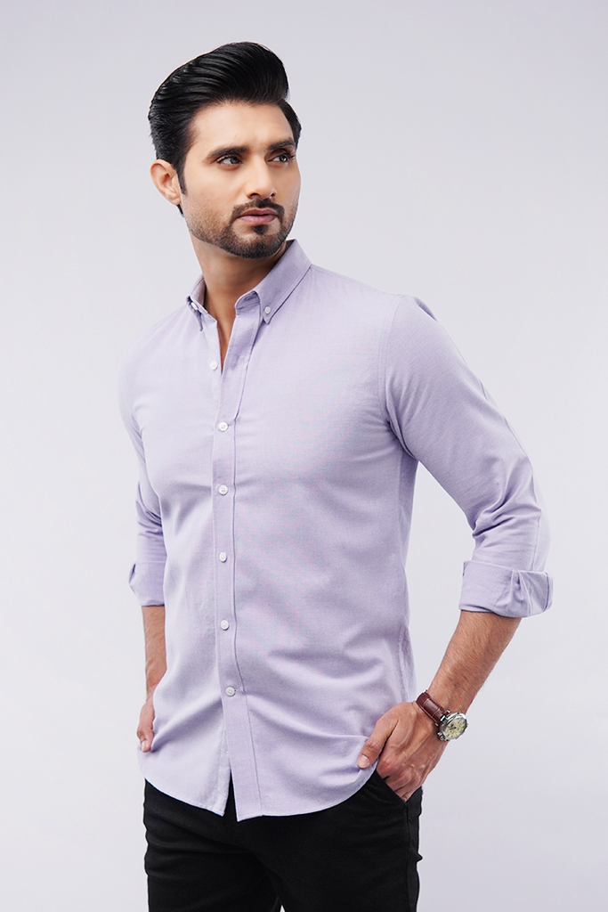 Oxford Shirt - Purple - Mendeez PK 