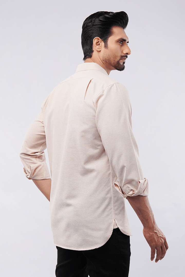 Oxford Shirt - Beige - Mendeez PK