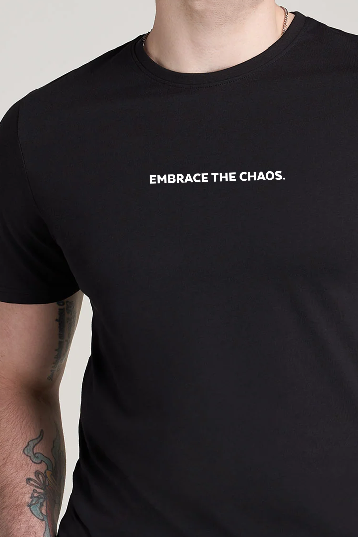 Printed Graphic Tee - Black - Mendeez