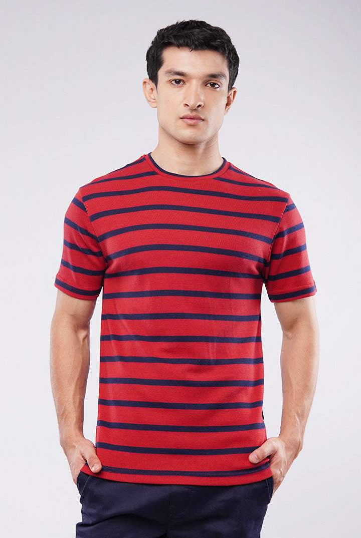 Striped T-Shirt - Red - Mendeez