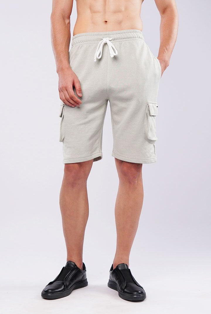 Terry Cargo Shorts - Sage Green - Mendeez