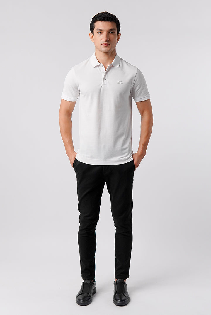 Regular Fit Polo Shirt - White - Mendeez