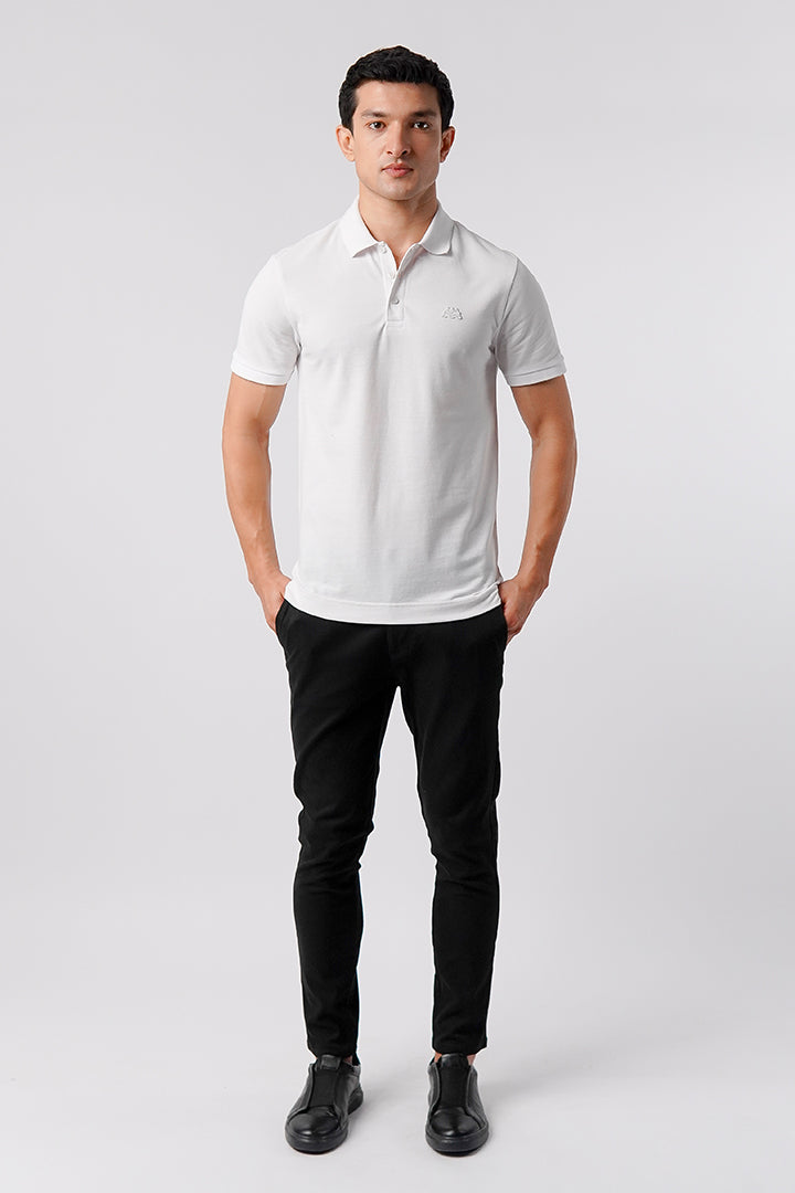 Regular Fit Polo Shirt - White - Mendeez