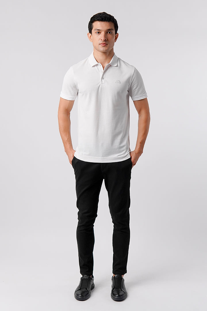 Regular Fit Polo Shirt - White - Mendeez