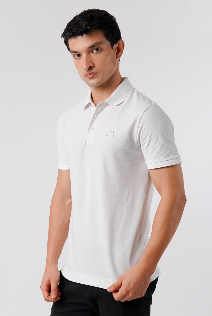 Regular Fit Polo Shirt - White - Mendeez