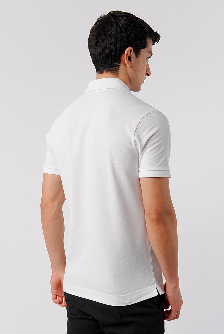Regular Fit Polo Shirt - White - Mendeez
