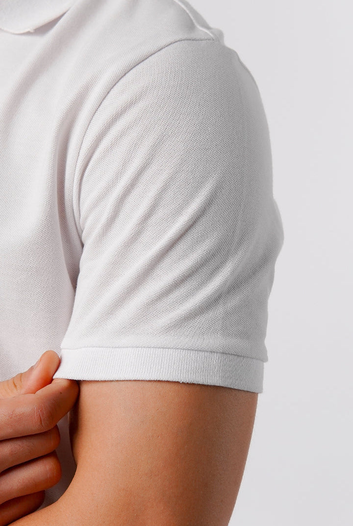 Regular Fit Polo Shirt - White - Mendeez