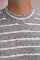 Urban Granite Mock Neck Striped Sweatshirt - Mendeez PK