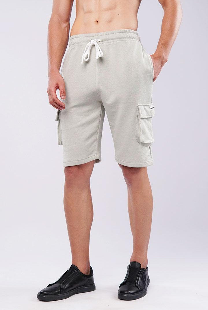 Terry Cargo Shorts - Sage Green - Mendeez