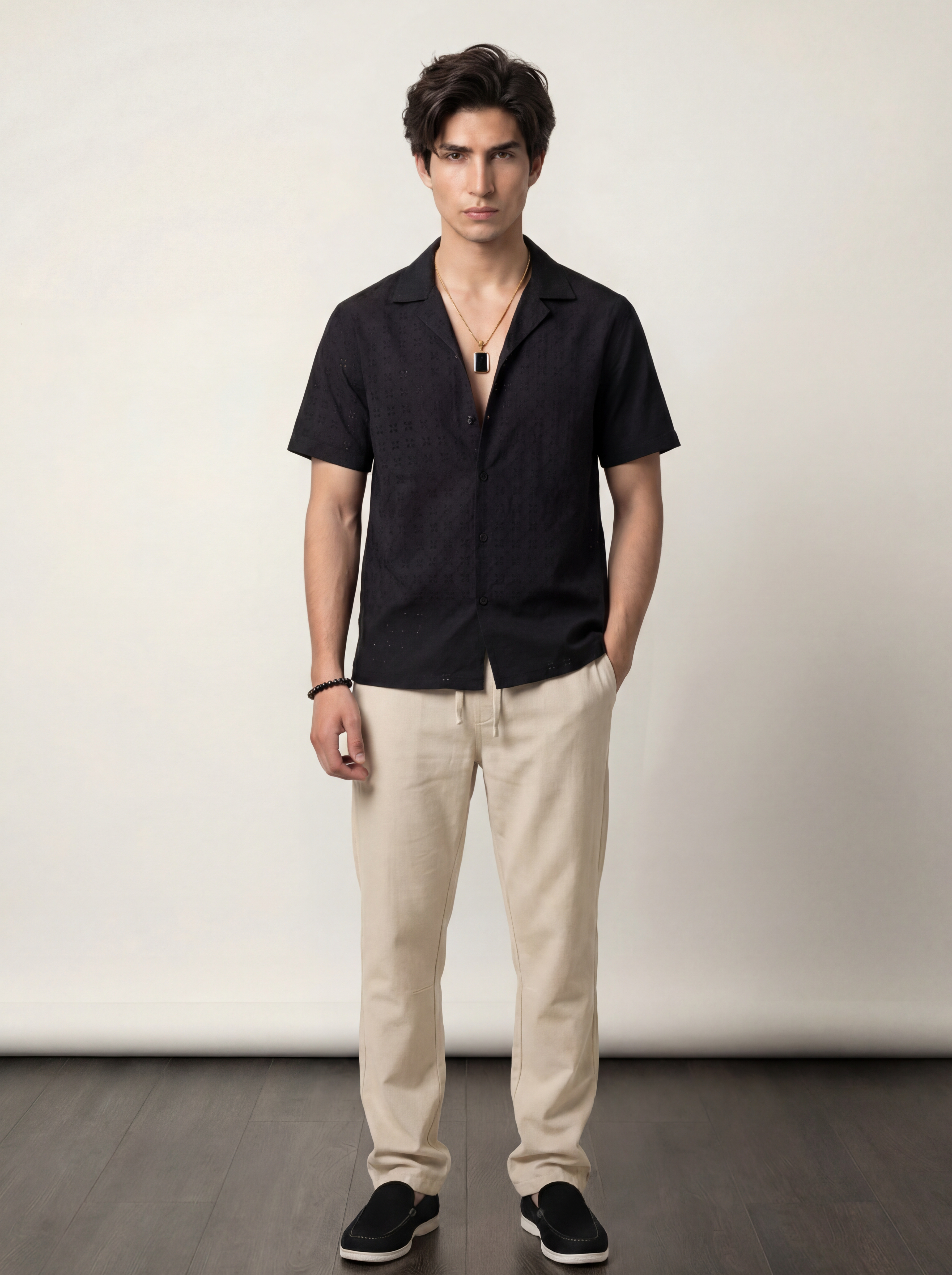 Cuban Shirt - Black - Mendeez