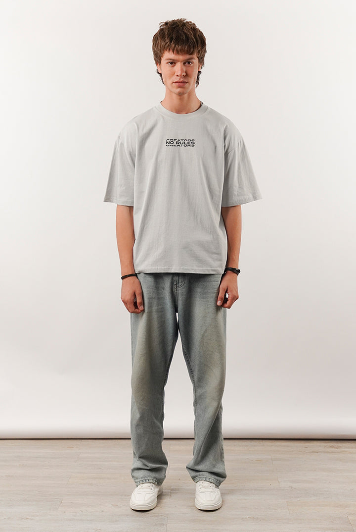 Box Fit Tee - Grey - Mendeez