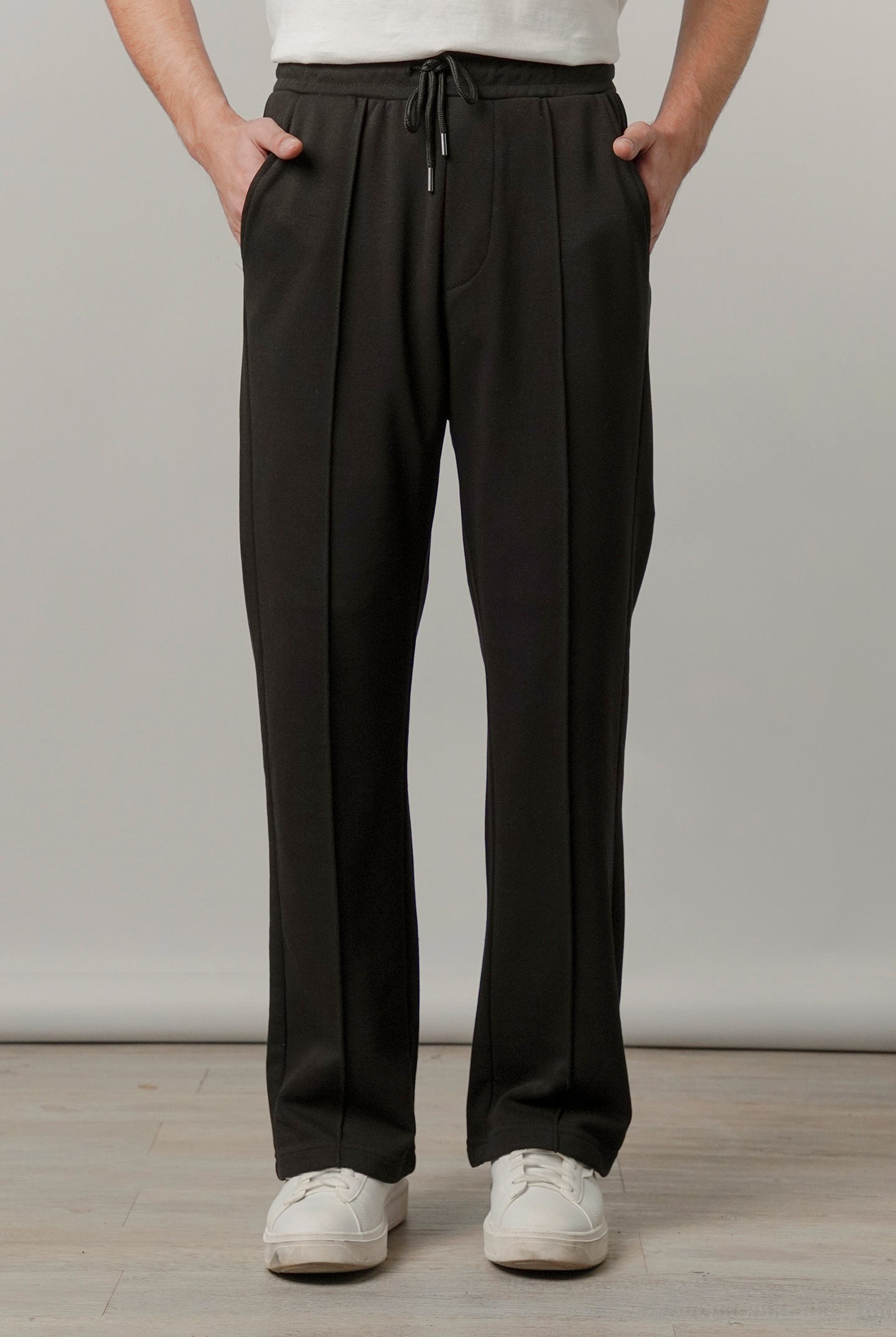 Pintex Jogger Pants - Black - Mendeez