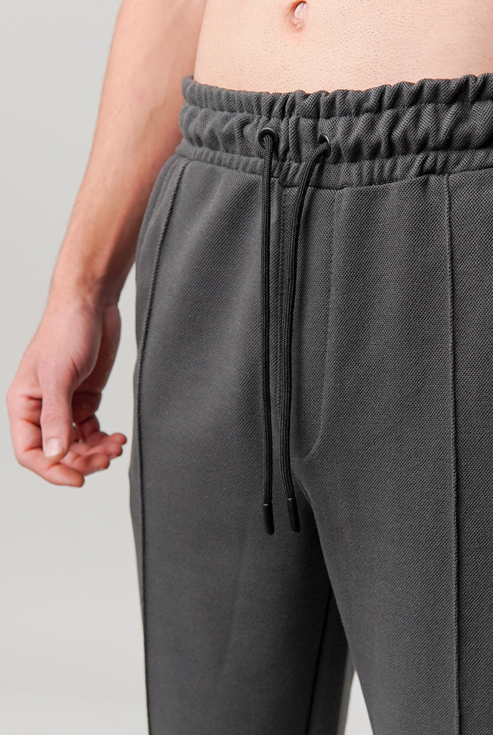 Pintex Jogger Pants - Dark Grey - Mendeez