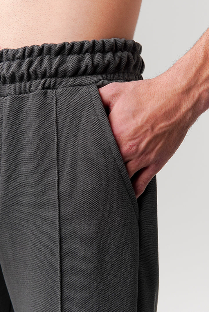 Pintex Jogger Pants - Dark Grey - Mendeez