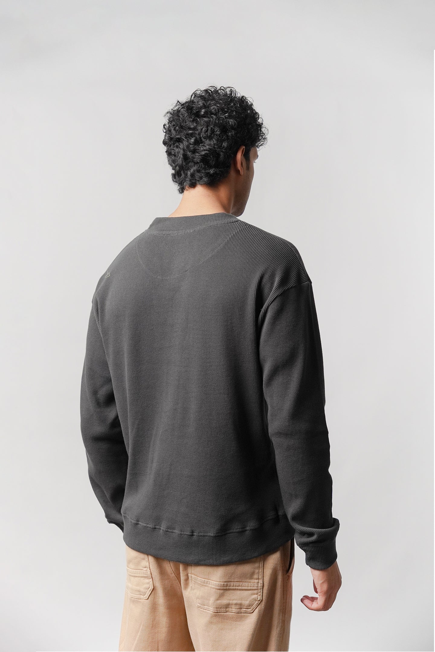 Mock Neck Sweatshirt - Dark Grey - Mendeez