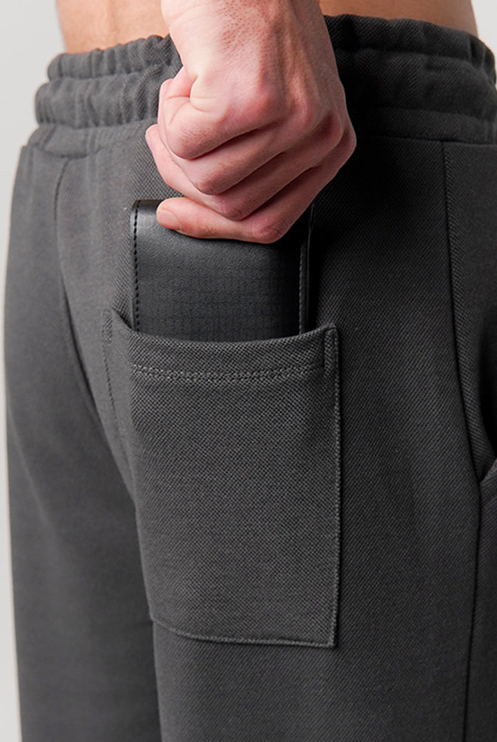 Pintex Jogger Pants - Dark Grey - Mendeez