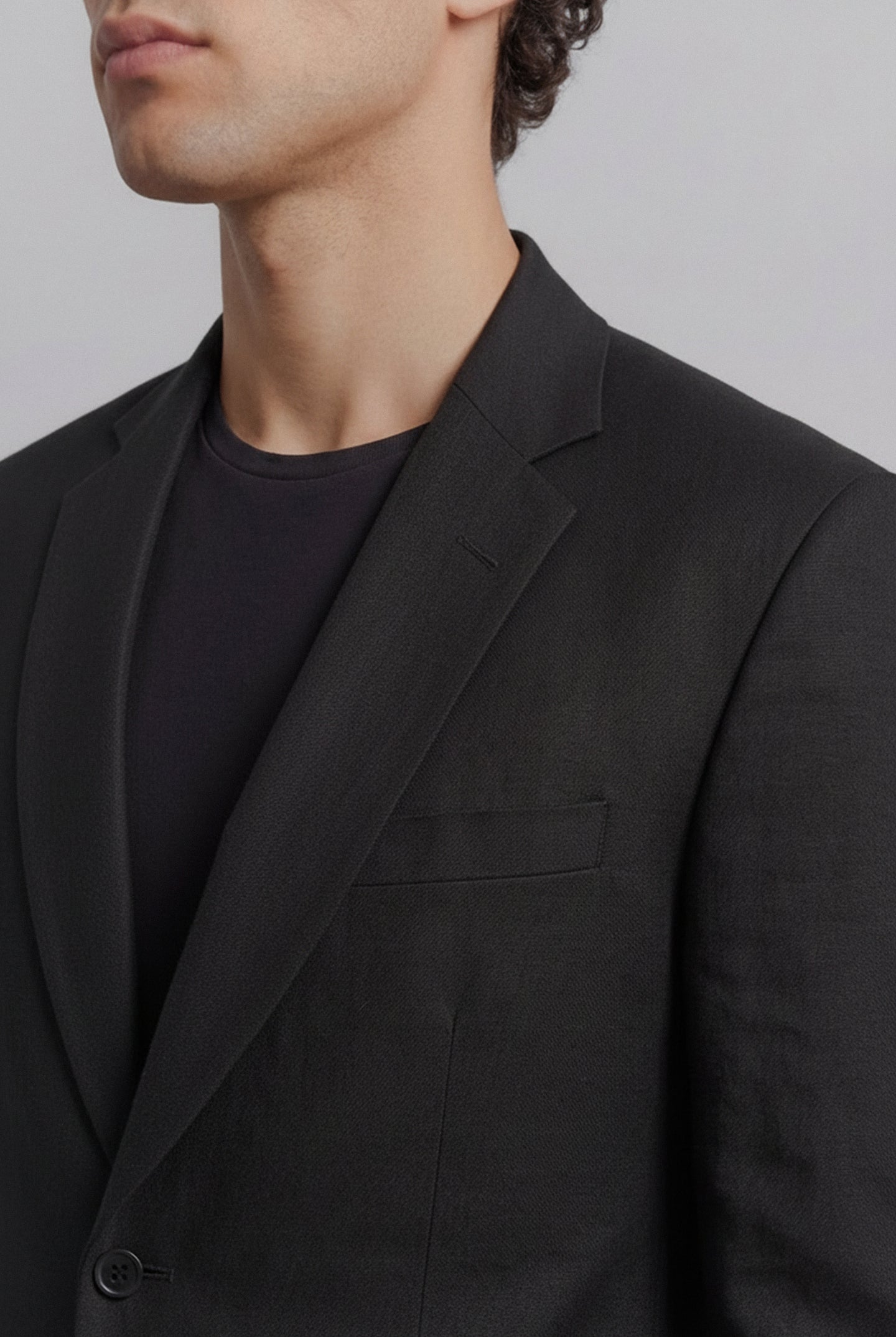 Linen Blazer - Black - Mendeez