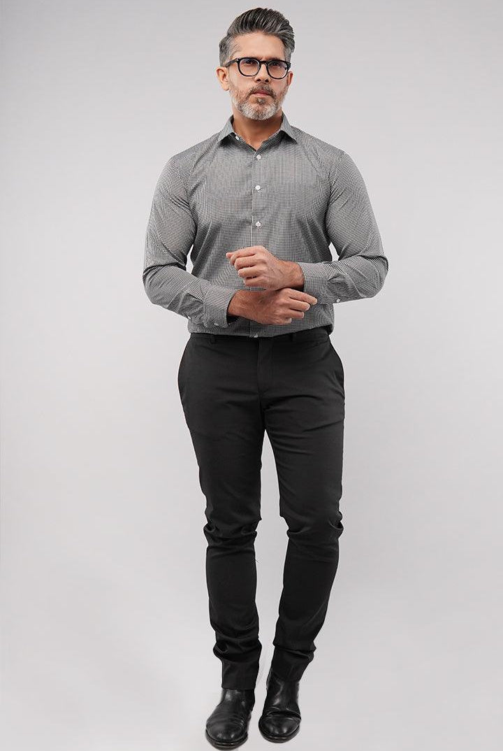 Check Shirt - Grey Micro - Mendeez