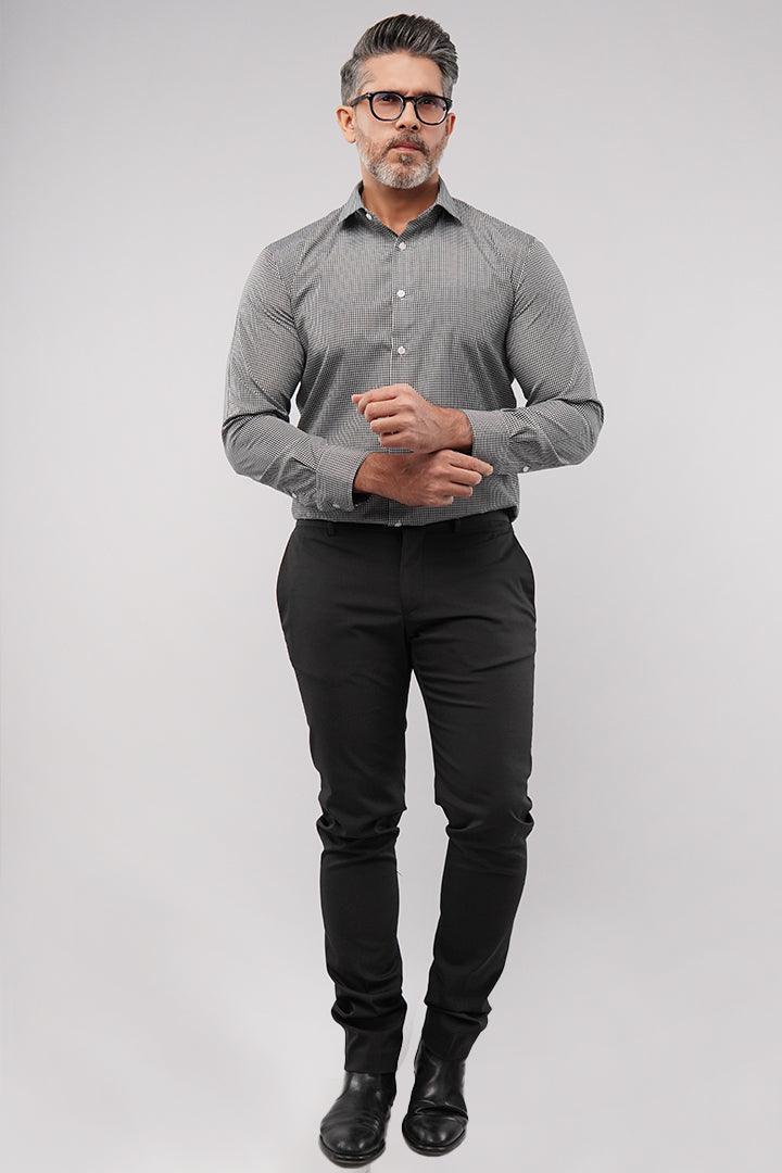 Check Shirt - Grey Micro - Mendeez