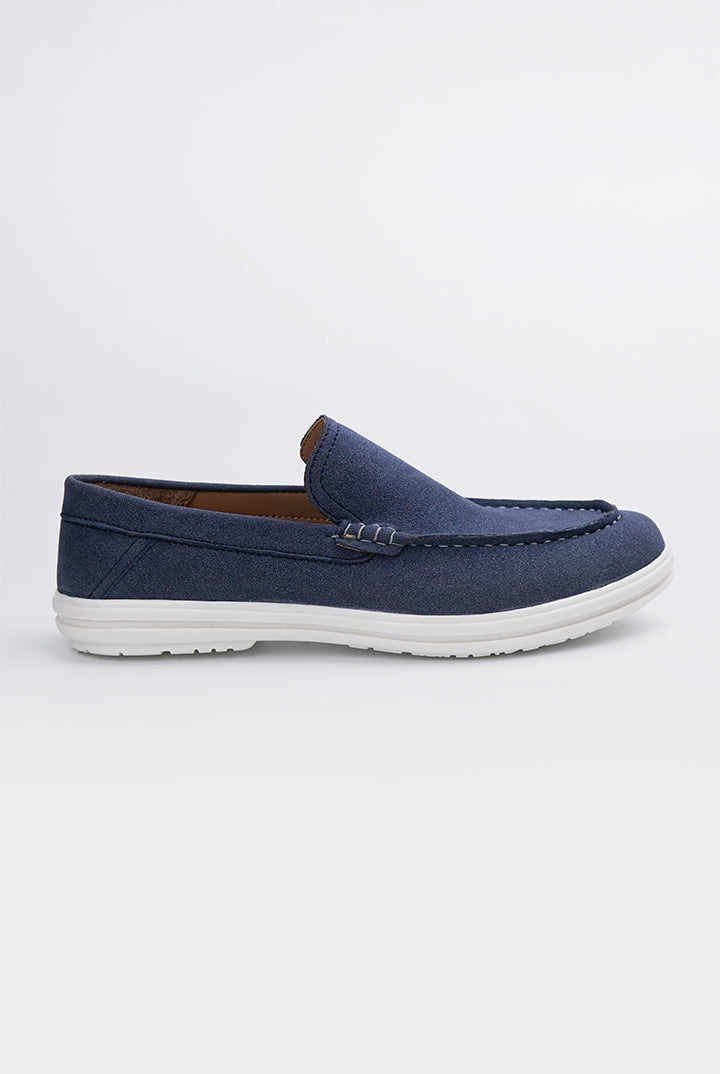 Slip On Suede Loafers - Ocean Blue - Mendeez