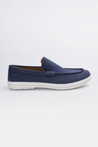 Slip On Suede Loafers - Ocean Blue - Mendeez