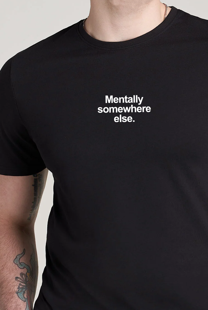 Printed Graphic Tee - Black - Mendeez