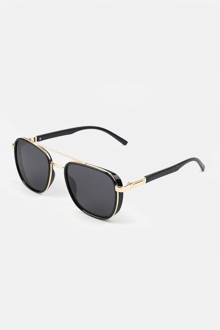 Double Bridge Square Sunglasses - Gold - Mendeez