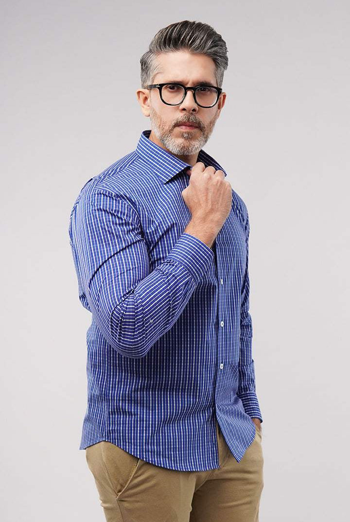 Check Shirt - Blue & White - Mendeez