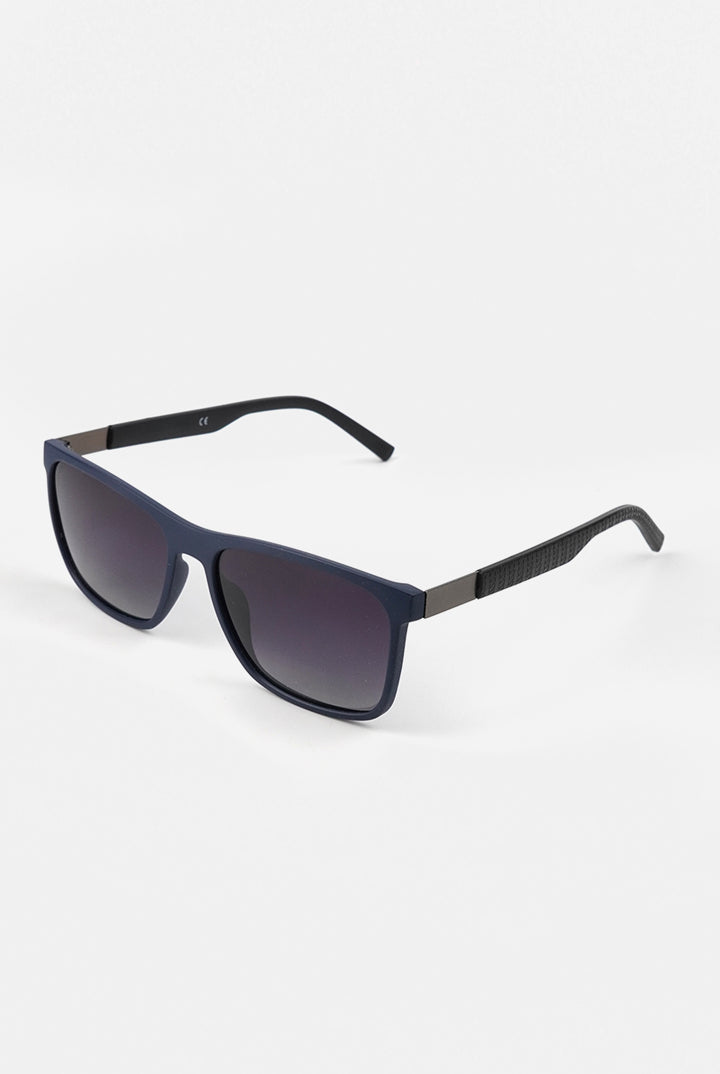 Rectangle Wayfarer Sunglasses - Navy Blue - Mendeez