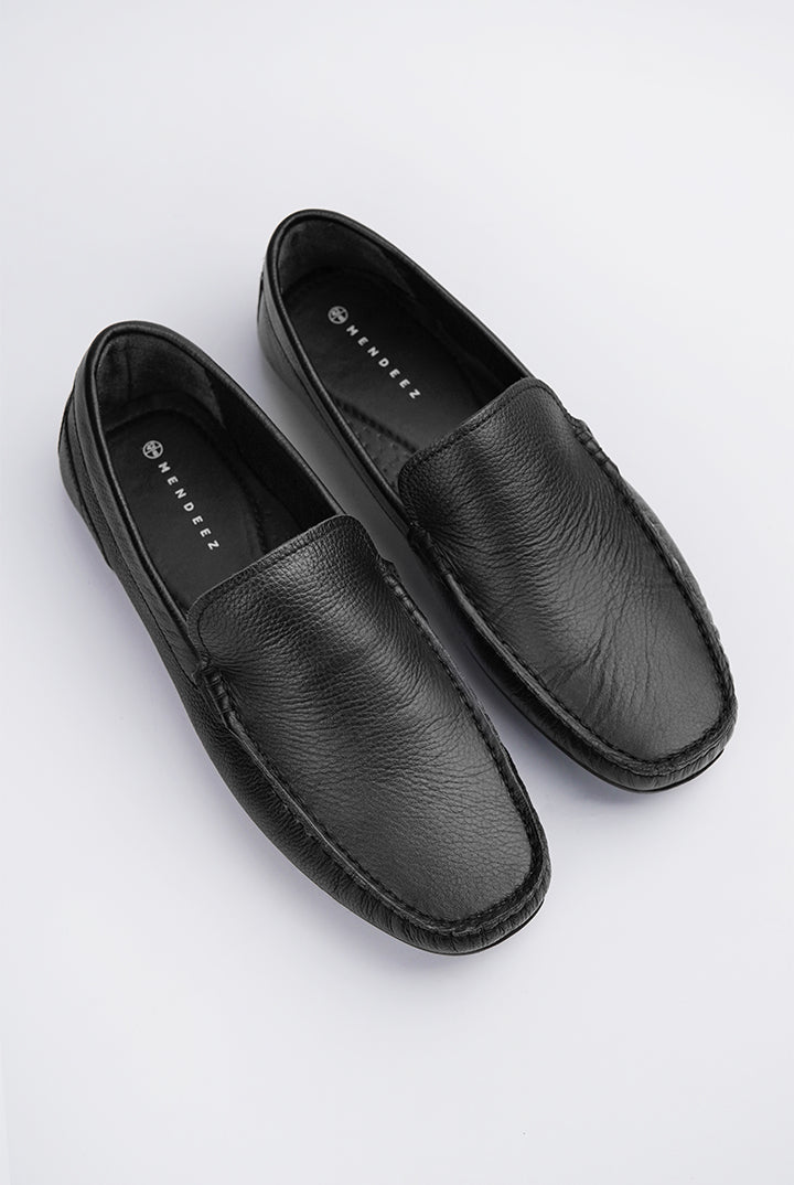 Classic Loafer Shoes - Black - Mendeez