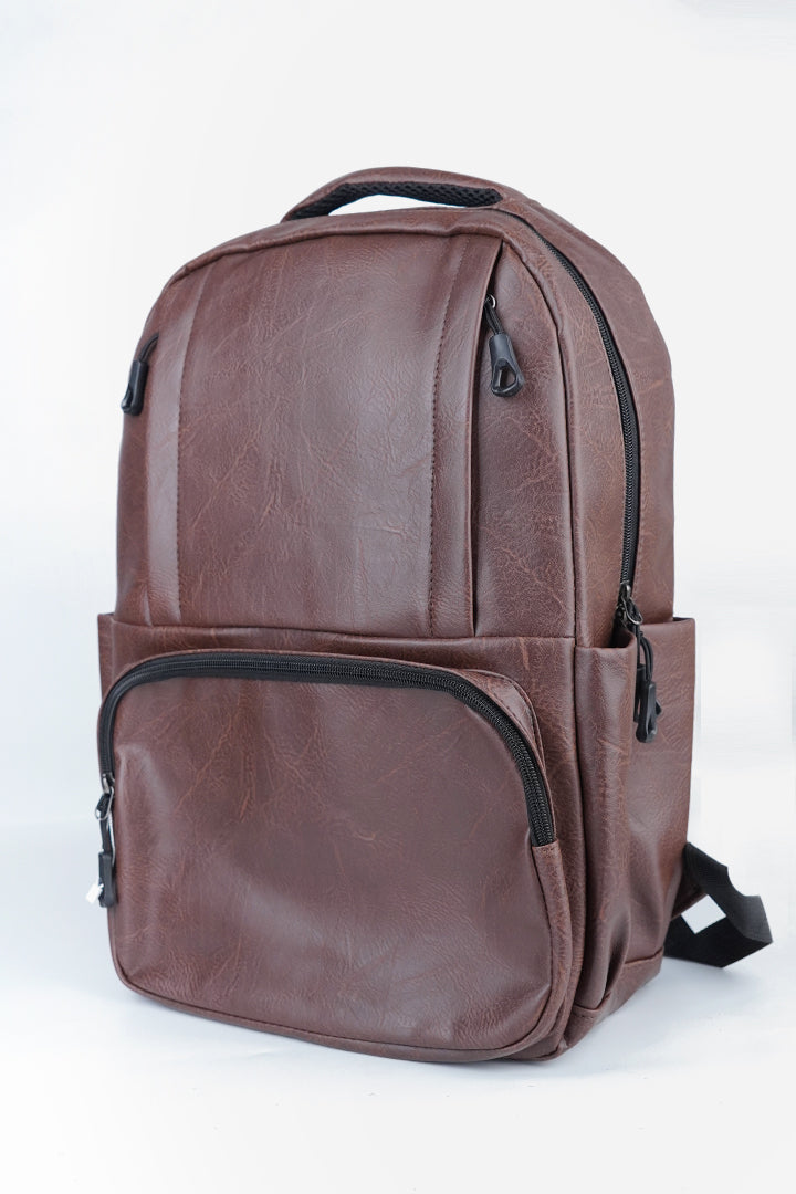 Classic Executive Leather Backpack – Vintage Brown-2-MENDEEZ