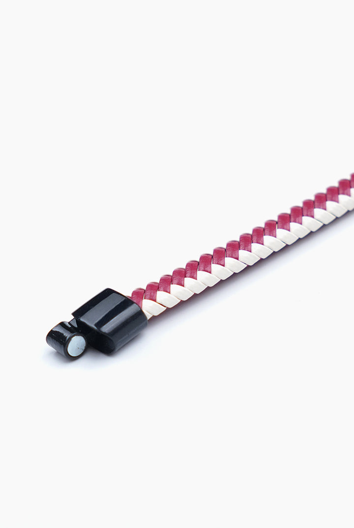 Maroon and White Slim Bracelet-2-MENDEEZ