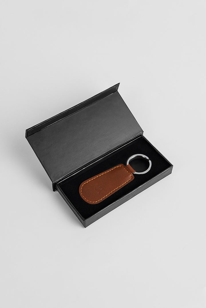 Leather Keychain - Brown - Mendeez