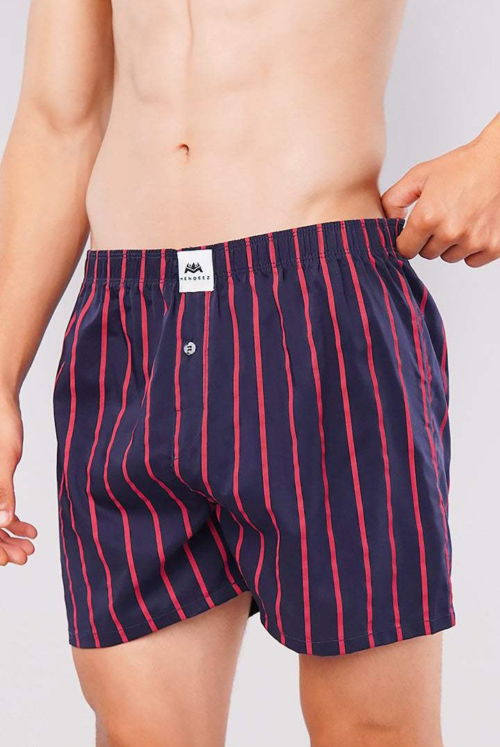 Red Stripes Woven Boxer Shorts - Mendeez PK